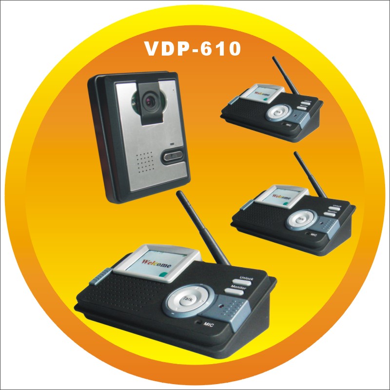 无线数字可视对讲门铃一拖3