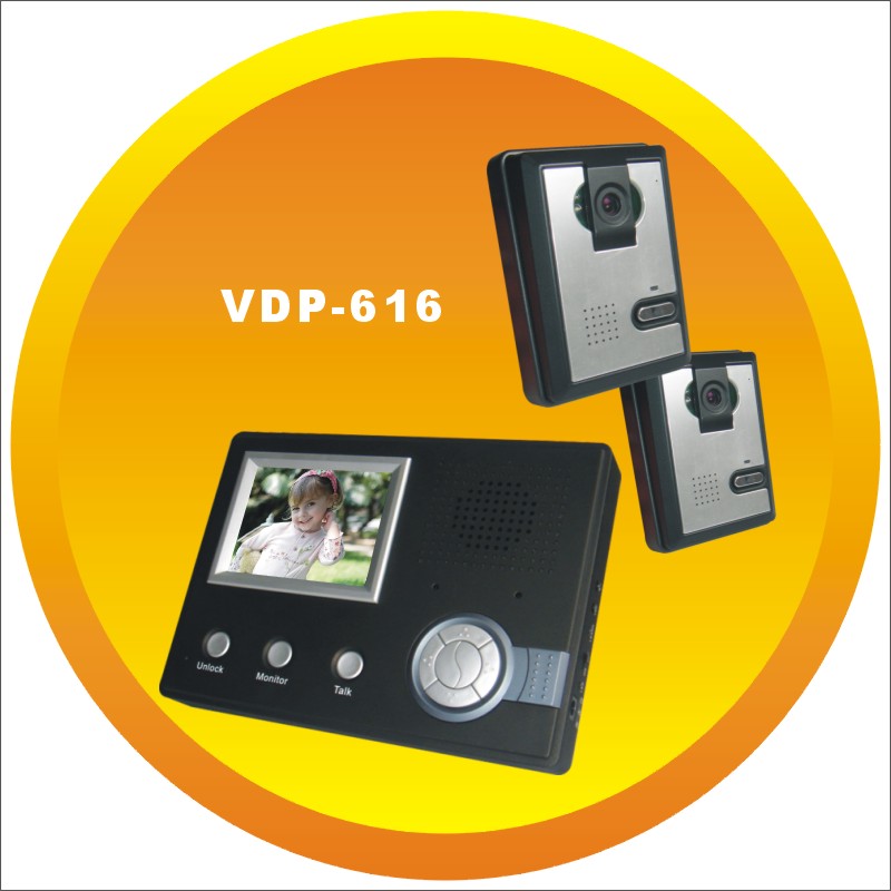 无线可视对讲门铃二拖1