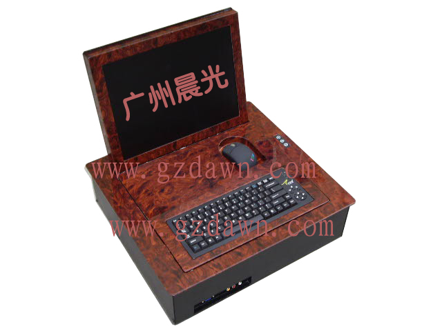 水转印樱桃木木纹色液晶屏桌面翻转器