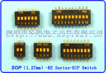 台湾KE1.27mm贴片拨码开关