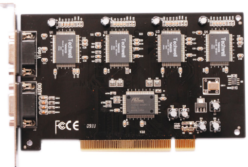 4路视频采集卡，远程带声音，6802芯片