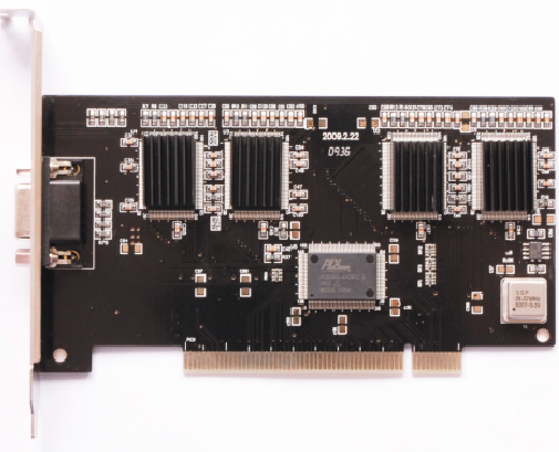 4路视频采集卡，带散热片，7130芯片