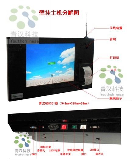 全国首创超薄壁挂式排队机