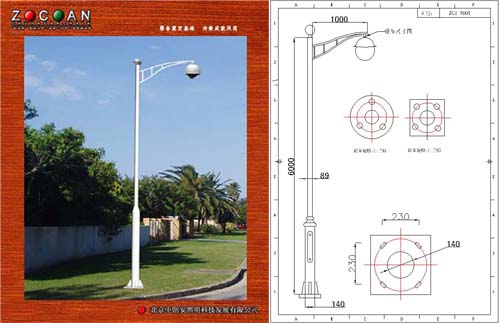 交通标志杆 中创安监控立杆 音箱杆 红外对射立杆 道路灯