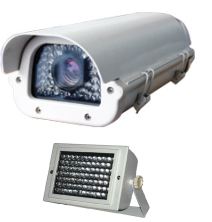 道路、出入口 白光灯照车牌摄像机