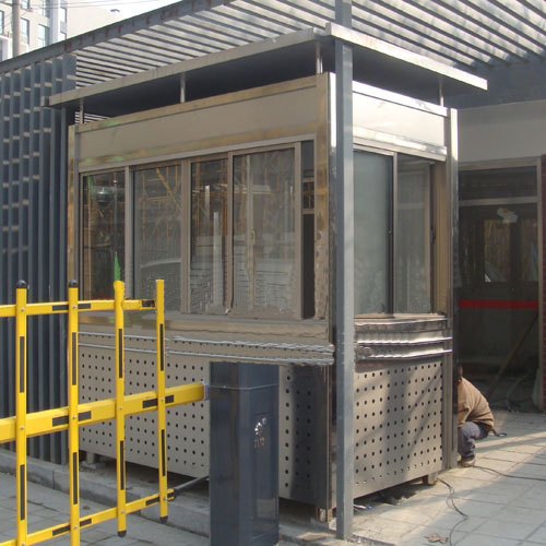 岗亭 伸缩门 感应门 旋转门 不锈钢岗亭