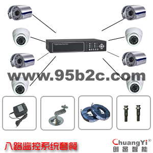 8路远程视频监控套餐3800元（带嵌入式硬盘录像机主机）