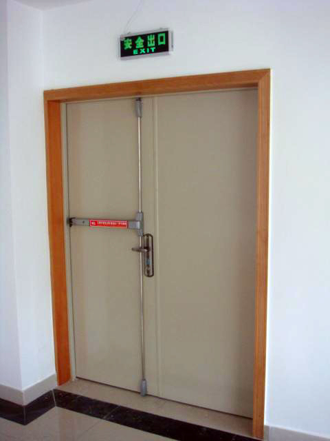 WYJ报警逃生门锁 双开门天地锁