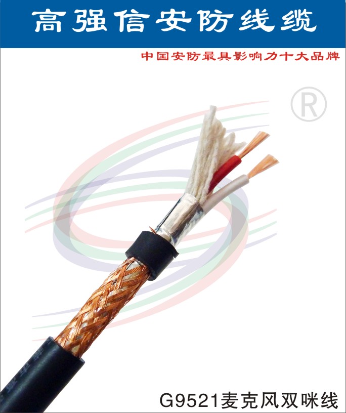 高强信高保真麦克风双咪线