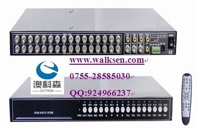 工业型16路画面分割器十六画面分割器带环通输出