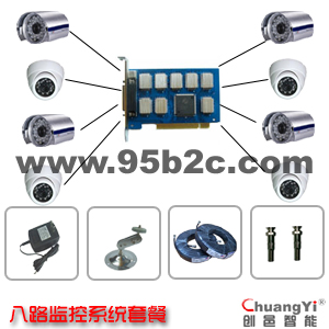 8路远程视频监控套餐（电脑做主机）