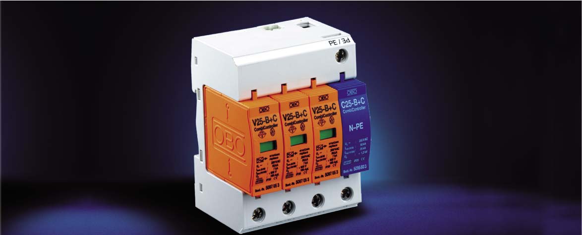 OBO复合型防雷器V25-B+C/3+NPE，V25-B+C/4