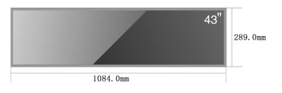 43寸非常规条形广告液晶屏