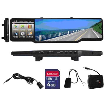 后视镜汽车导航&行车影像记录仪 4.3