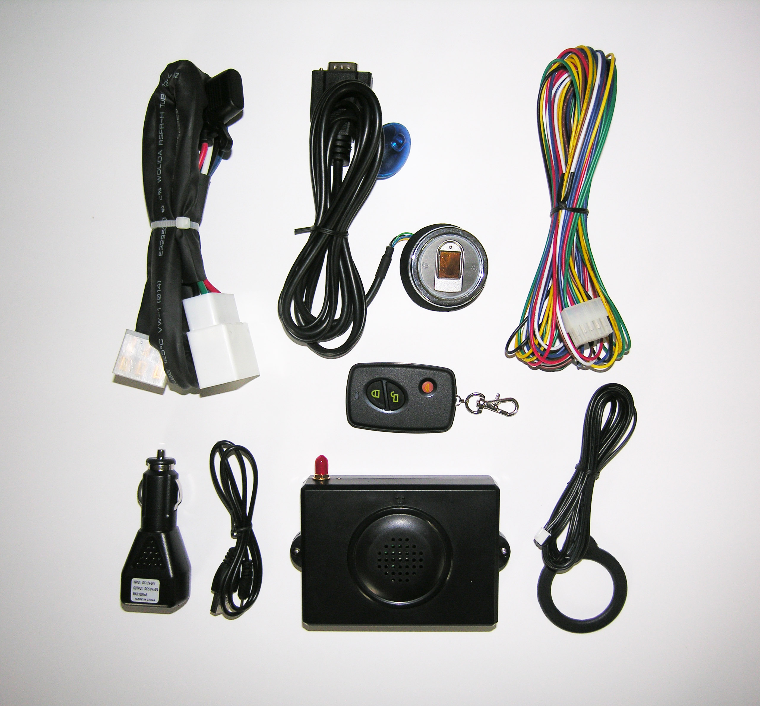 汽车指纹一键启动智能防盗系统，一键启动，智能钥匙，