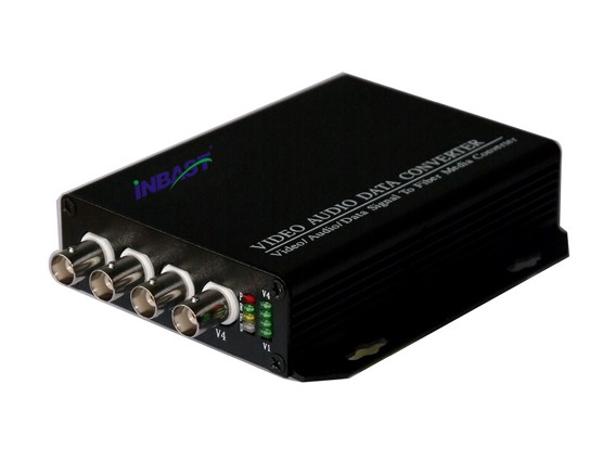 4路视频+1路反向数据光端机