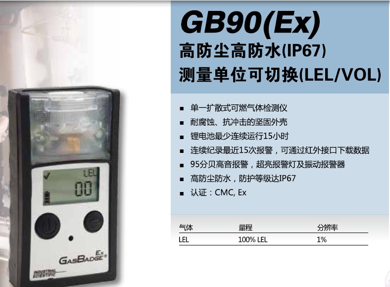 现货供应美国英思科GB90（Ex）可燃气体检测仪
