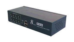 意灵思独家供应-高清1分8口VGA立体声分播式长线驱动器