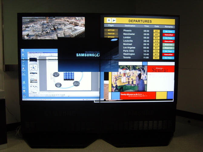 三星55寸全球最窄液晶拼接墙-深圳宽博科技引领市场新潮流