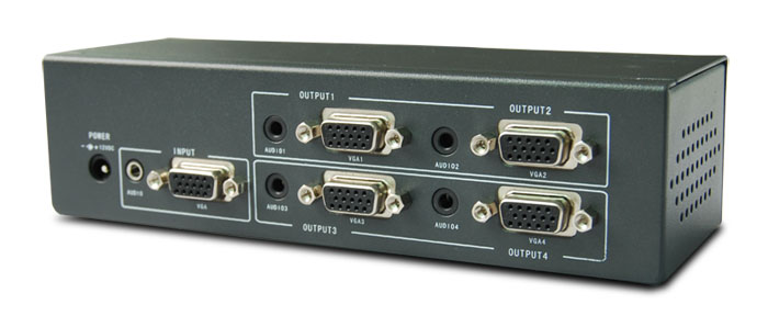VS-104A VGA一分四带音频分配器