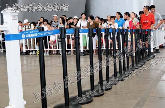 金色伸缩带栏杆 不锈钢伸缩带栏杆 黑色伸缩带