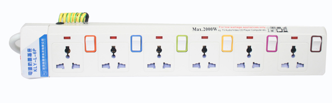 KLY-L-6P 电源防雷插座：