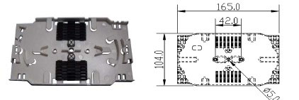 12芯白色矩形熔纤盘