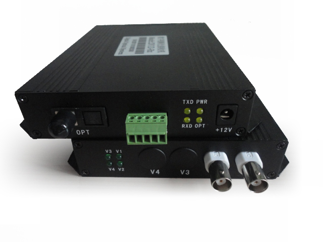 两路视频+一路反向数据光端机