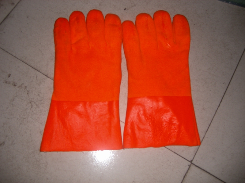 荧光PVC防寒手套