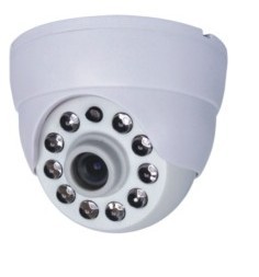 白色塑壳红外半球摄像机