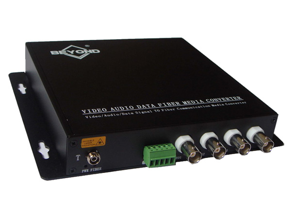 加强型4路视频+1路反向数据防雷光端机