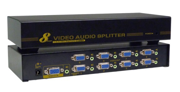 也仁高清高带宽VGA分配器 VGA一分八
