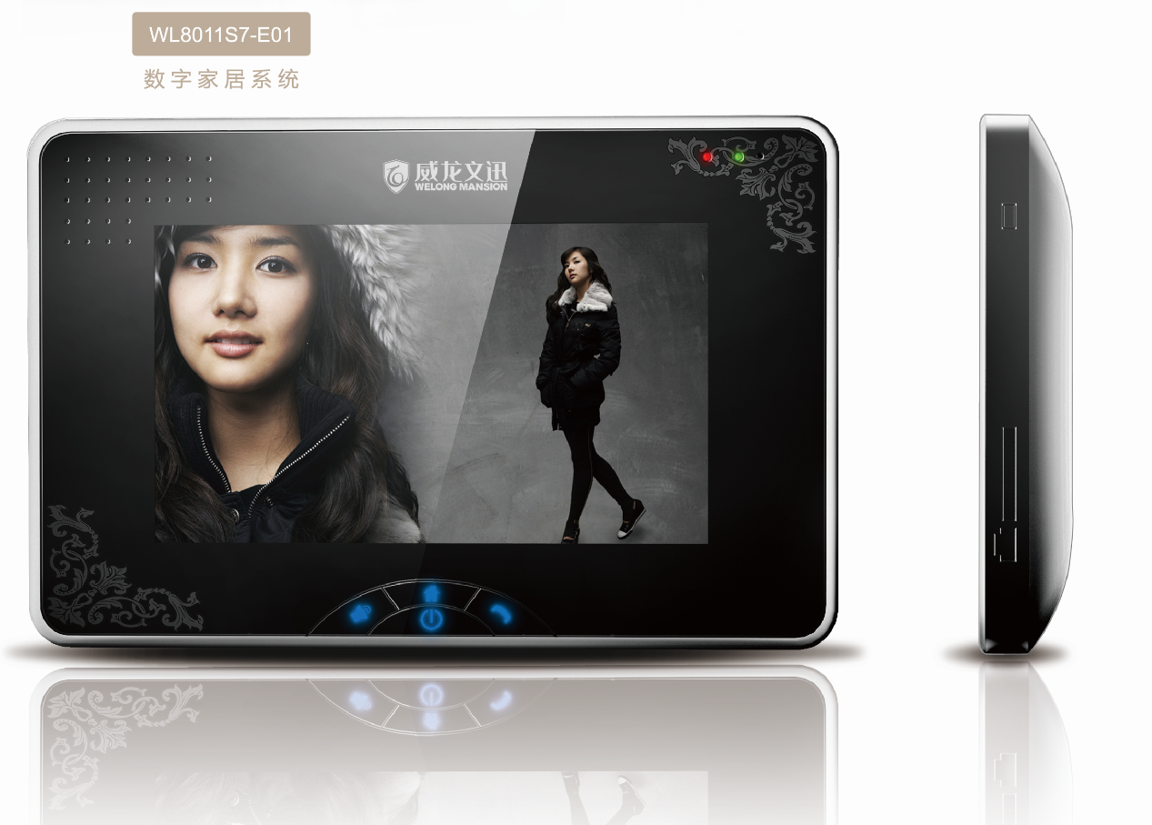 室内分机---7寸靓彩数字触摸屏