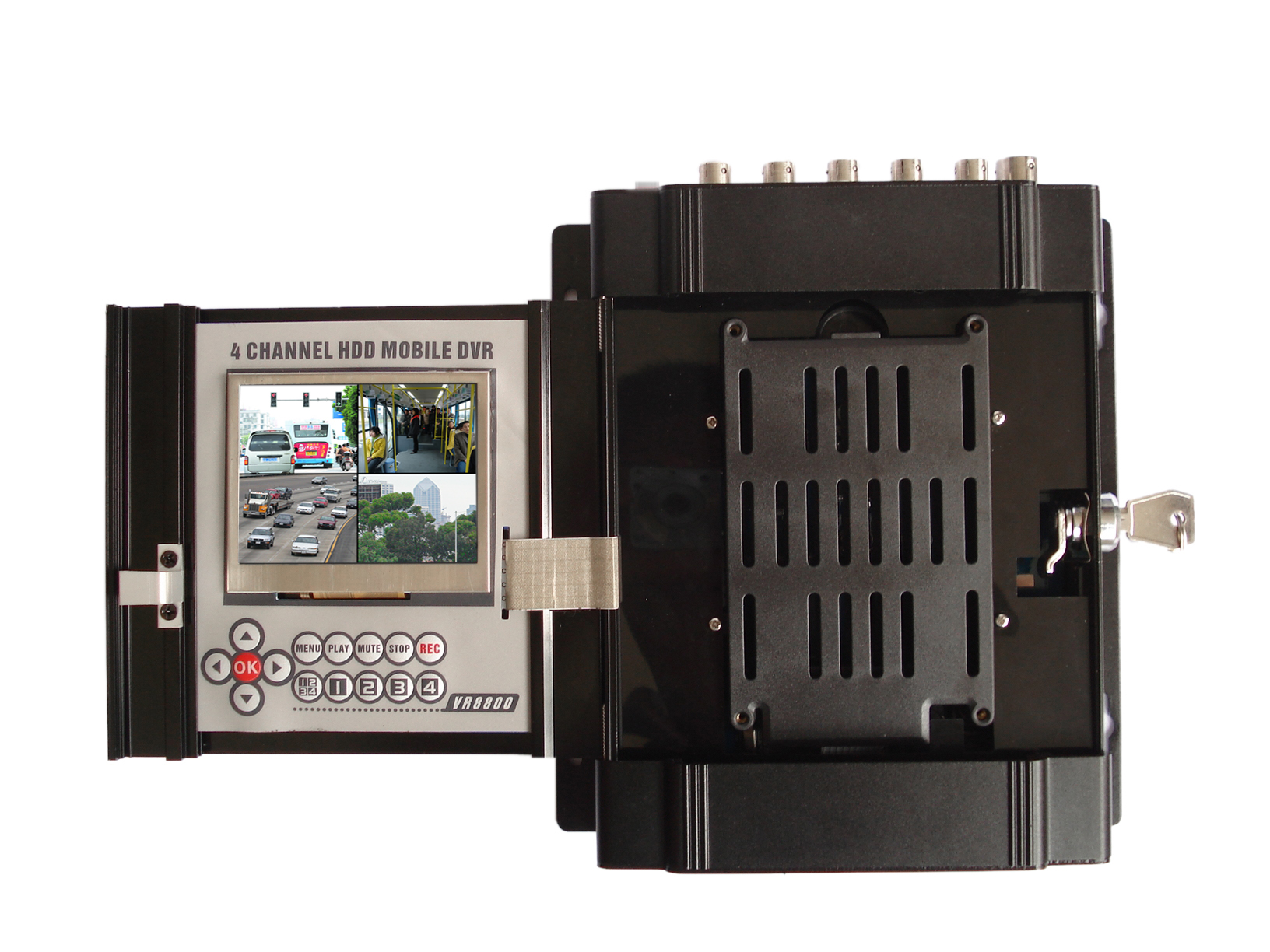 厂家直销内置高清显示器车载监控录像机