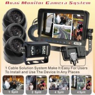 四分割画面后视系统，车载DVR