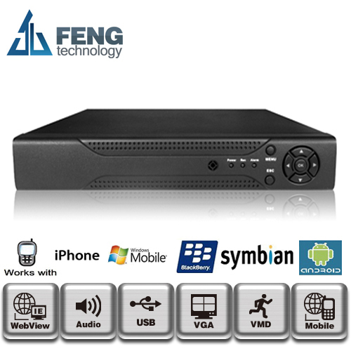 H.264高清 8路硬盘录像机 2路D1+6CIF录像 自带域名 8T1