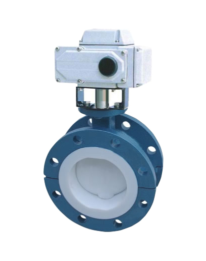 DBF系列电动法兰衬氟调节蝶阀，D941F46电动衬氟蝶阀