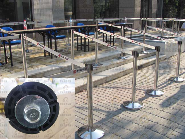 伸缩隔离柱 隔离带栏杆 伸缩隔离带 围栏 护栏 不锈钢围栏