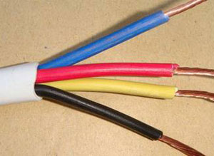 黑挤押电源线 RVV 4*1.5