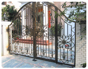 深圳别墅豪华电动铁艺门