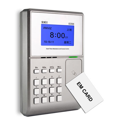 安威士OC500打卡考勤机（附带两张卡）