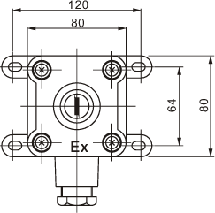 BZA53(LA53)防爆控制按钮外型尺寸1