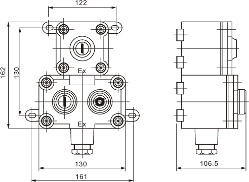 BZA53(LA53)防爆控制按钮外型尺寸4