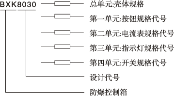BXK8030防爆防腐控制箱型号含义