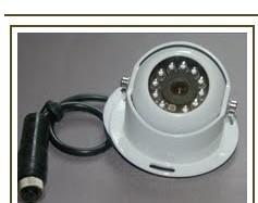 白色公交大巴车摄像头-倒车监视器