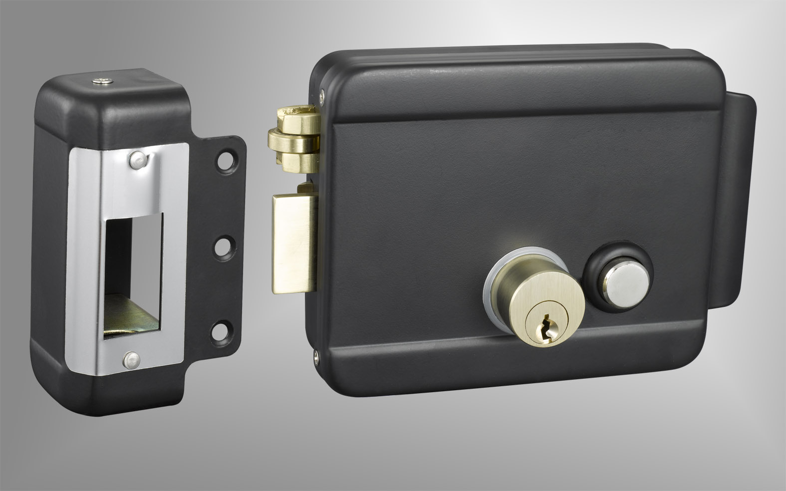 安星黑漆双头出口电控锁