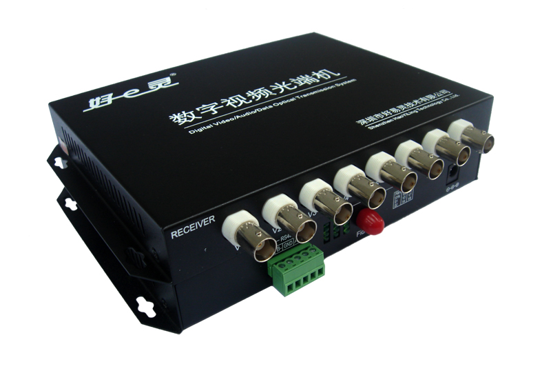 8路正向视频+1路反射数据光端机