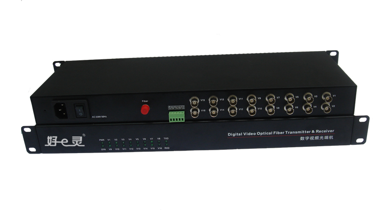 16路正向视频+1路反射数据光端机