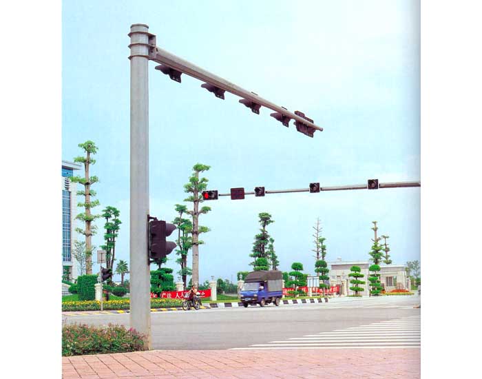 L型八角监控立杆、热镀锌八角杆