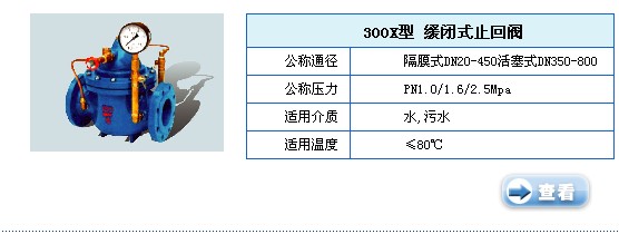 300X缓闭式止回阀